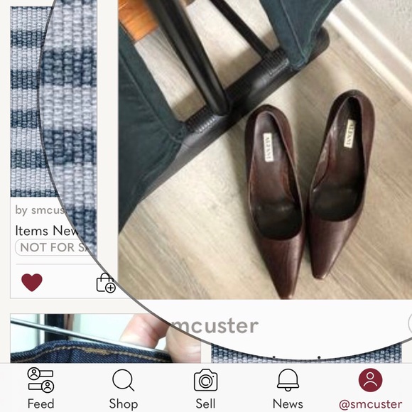 Alfani Brown Leather Upper Clean Preowned Brown  4 inch Heel - Picture 10 of 11